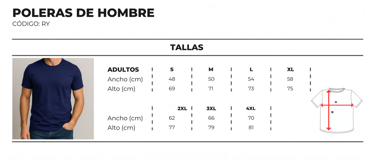 POLERA DE HOMBRES RY