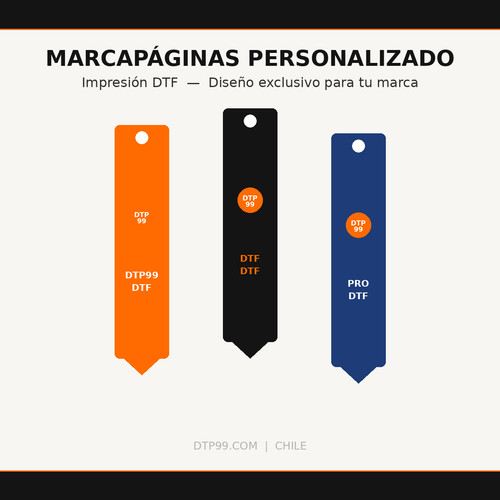 Marcapáginas Personalizado con Frase o Diseño DTF — DTP99 Chile