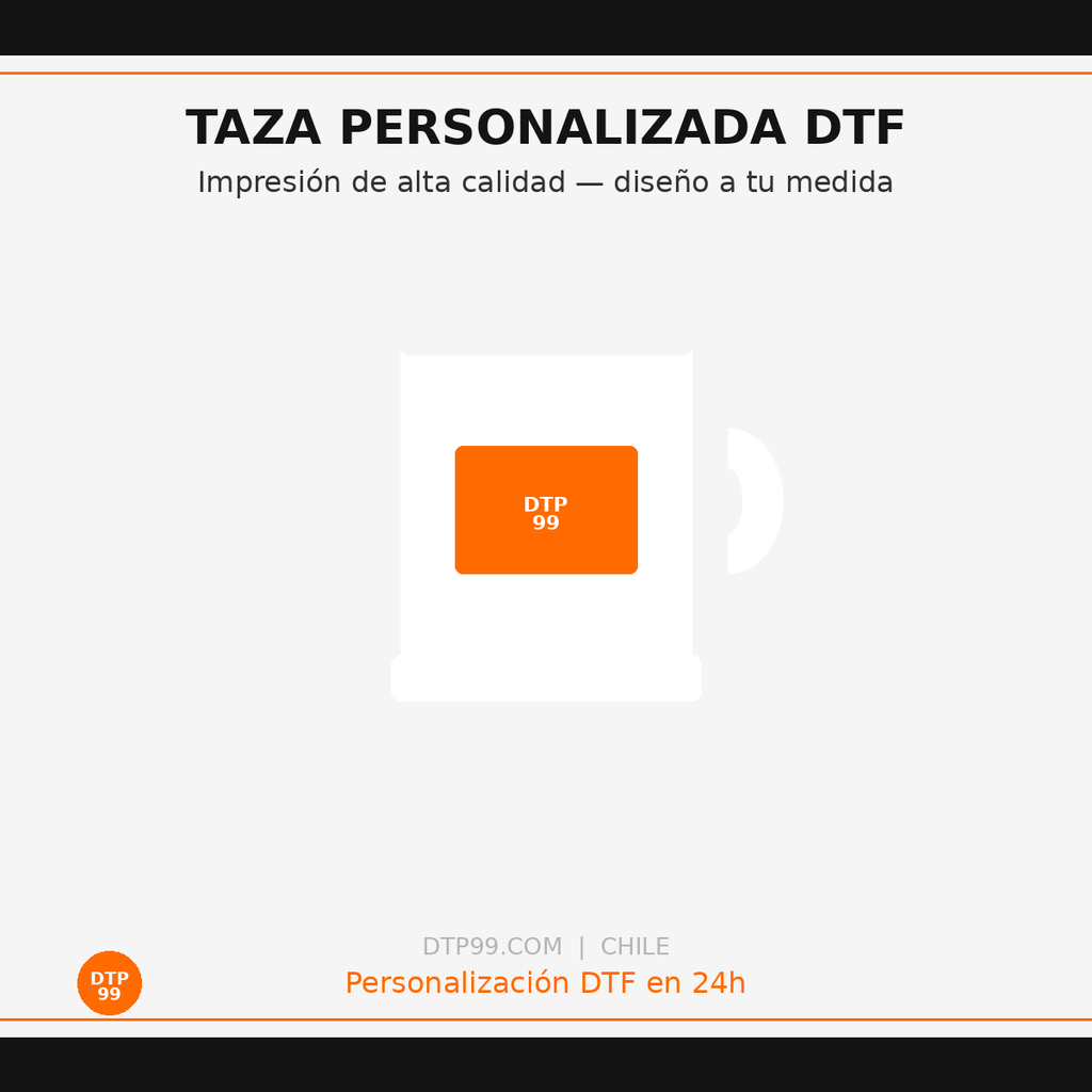Taza Personalizada con Logo — Sublimación Full Color DTP99 Chile